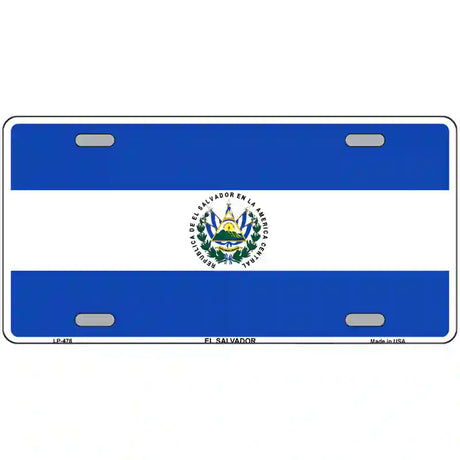 El Salvador Flag Metal Novelty License Plate 24" x 12" (LLP)