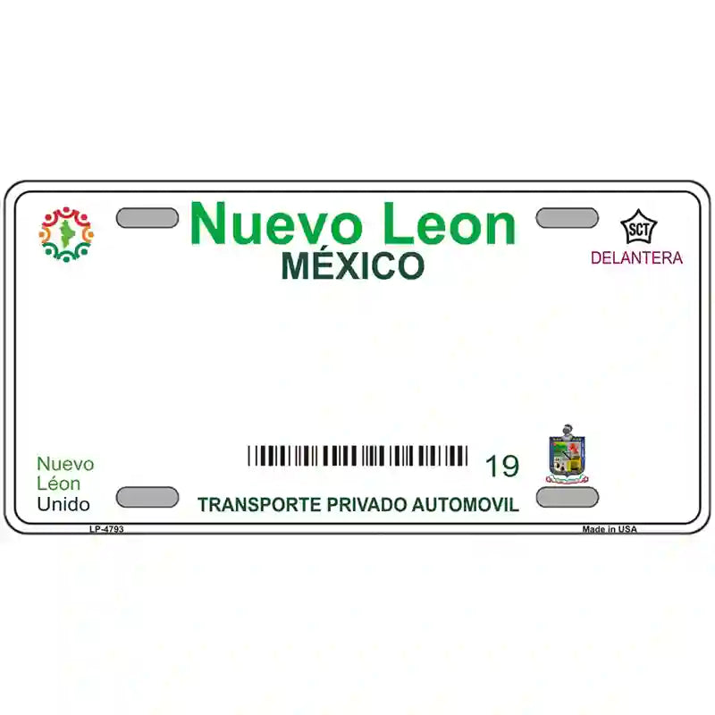 Nuevo Leon Mexico Novelty Metal License Plate 24" x 12" (LLP)