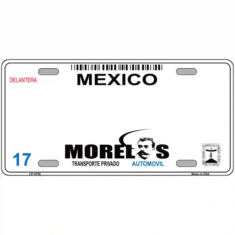 Morelos Mexico Novelty Metal License Plate 24" x 12" (LLP)