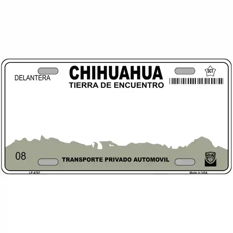 Chihuahua Mexico Novelty Metal License Plate 24" x 12" (LLP)