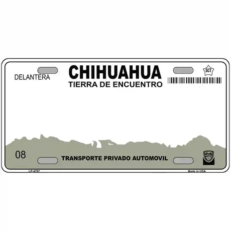 Chihuahua Mexico Novelty Metal License Plate 24" x 12" (LLP)