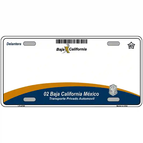 Baja California Novelty Metal License Plate 24" x 12" (LLP)