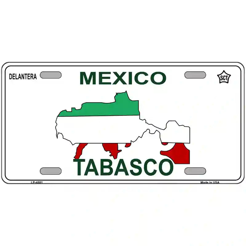 Tabasco Mexico Novelty Metal License Plate 24" x 12" (LLP)