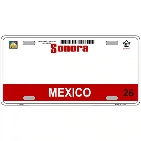 Sonora Mexico Novelty Metal License Plate 24" x 12" (LLP)