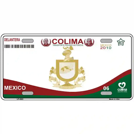 Colima Mexico Novelty Metal License Plate 24" x 12" (LLP)