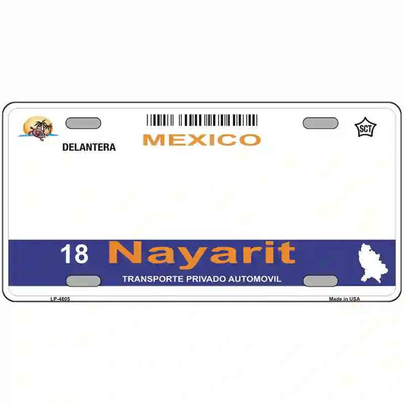 Nayarit Mexico Novelty Metal License Plate 24" x 12" (LLP)