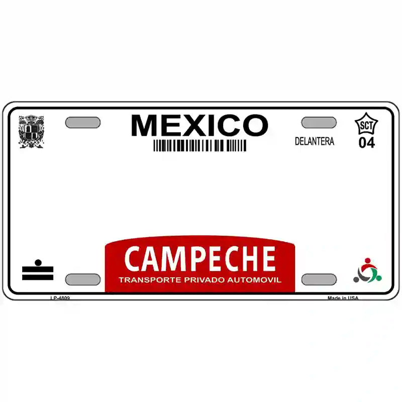 Campeche Mexico Novelty Metal License Plate 24" x 12" (LLP)