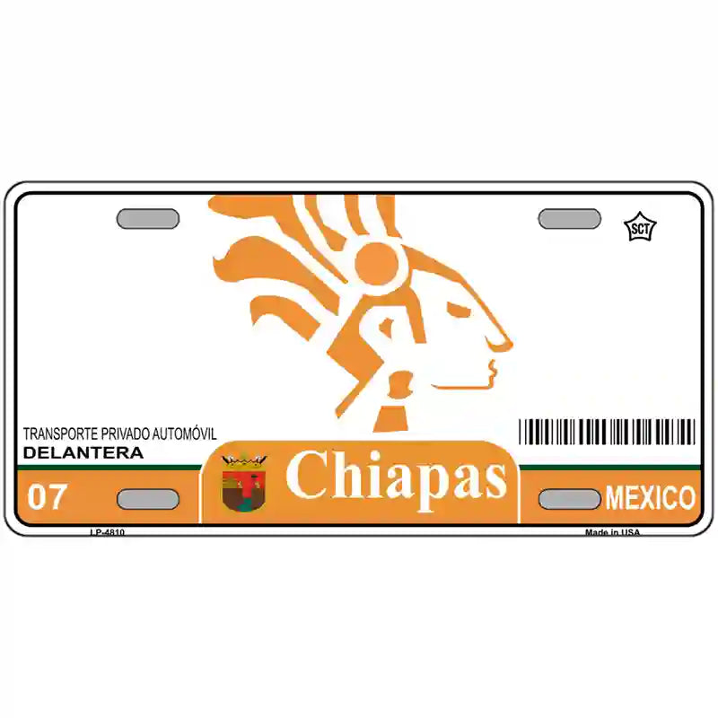 Chiapas Mexico Novelty Metal License Plate 24" x 12" (LLP)