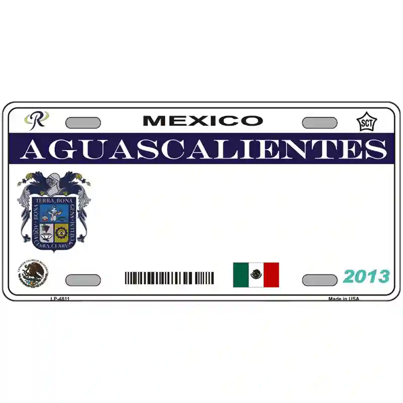 Aguascalientes Mexico Novelty Metal License Plate 24" x 12" (LLP)