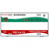 Zachatecas Mexico Novelty Metal License Plate 24" x 12" (LLP)