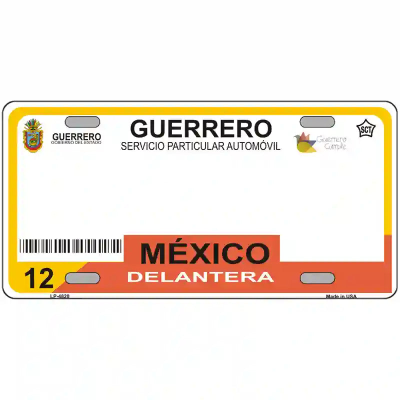 Guerrero Mexico Novelty Metal License Plate 24" x 12" (LLP)