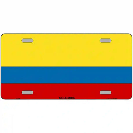 Colombia Flag Metal Novelty License Plate 24" x 12" (LLP)