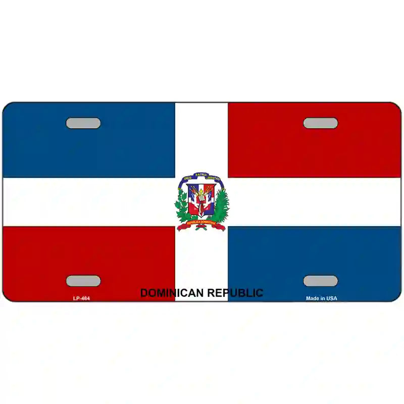 Dominican Republic Flag Metal Novelty License Plate 24" x 12" (LLP)