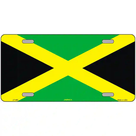 Jamaica Flag Metal Novelty License Plate 24" x 12" (LLP)