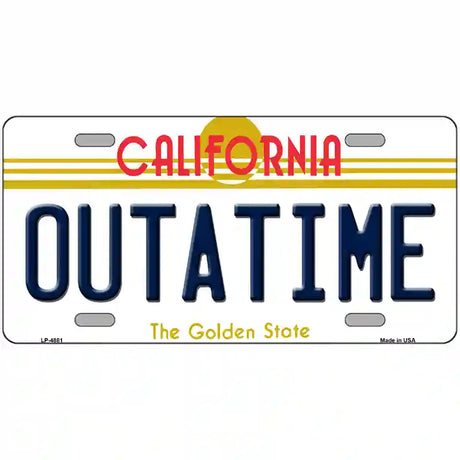 California Outtatime Novelty Metal License Plate 24" x 12" (LLP)