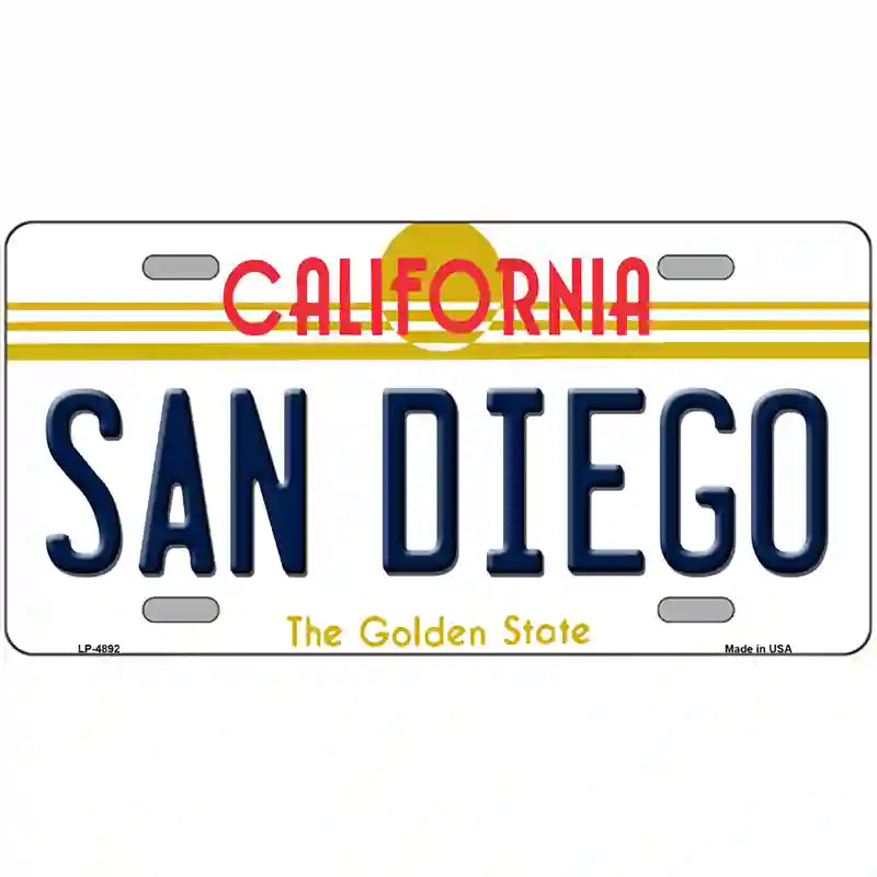 San Diego California Novelty Metal License Plate 24" x 12" (LLP)