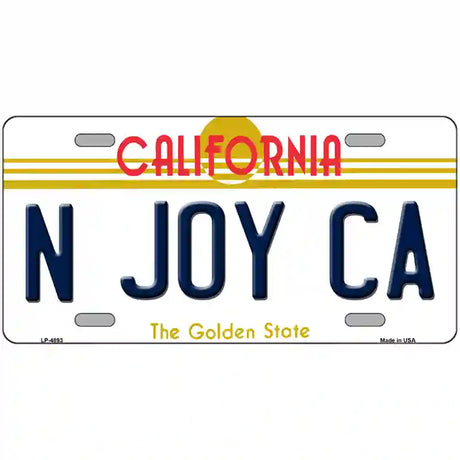 N Joy Ca California Novelty Metal License Plate 24" x 12" (LLP)