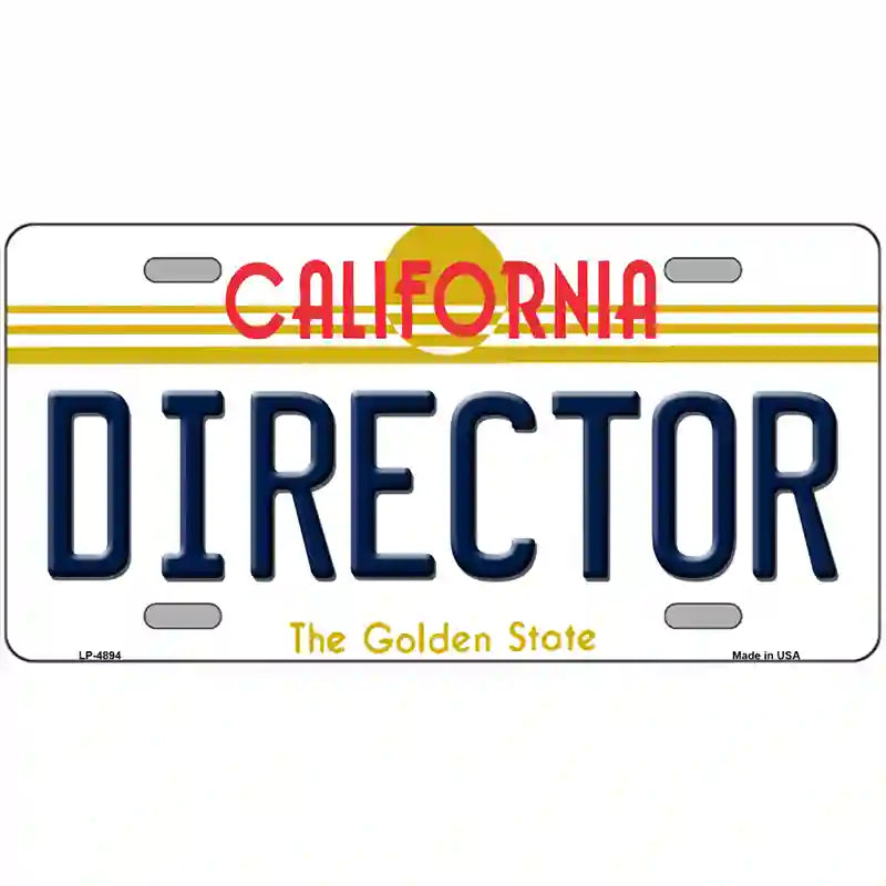 Director California Novelty Metal License Plate 24" x 12" (LLP)