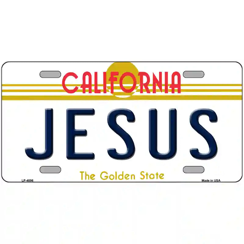 Jesus California Novelty Metal License Plate 24" x 12" (LLP)