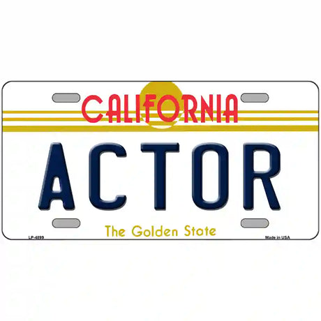 Actor California Novelty Metal License Plate 24" x 12" (LLP)