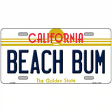 Beach Bum California Novelty Metal License Plate 24" x 12" (LLP)