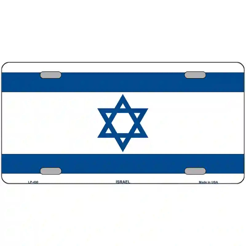 Israel Flag Metal Novelty License Plate 24" x 12" (LLP)