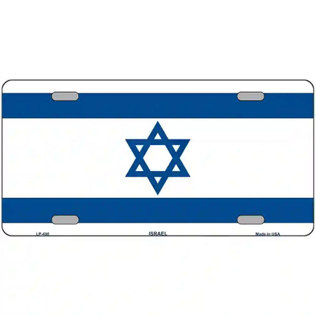 Israel Flag Metal Novelty License Plate 24" x 12" (LLP)