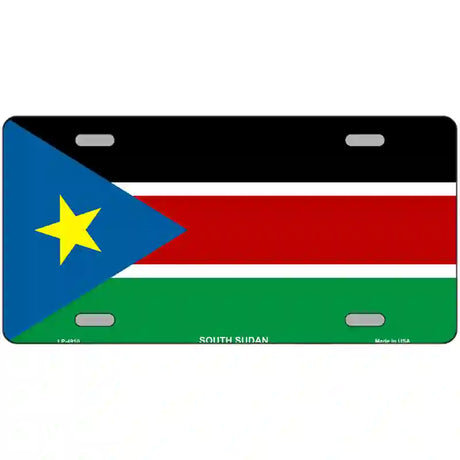 South Sudan Flag Metal Novelty License Plate 24" x 12" (LLP)