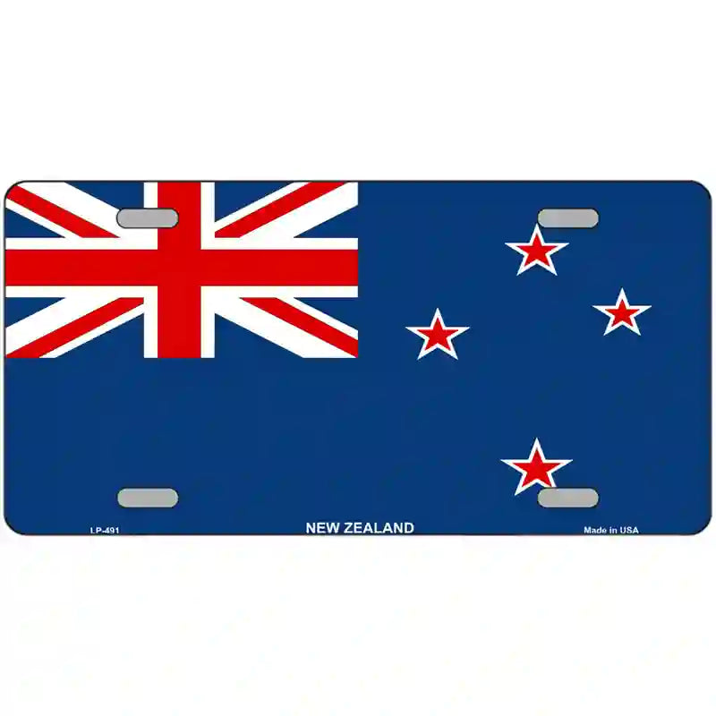 New Zealand Flag Metal Novelty License Plate 24" x 12" (LLP)