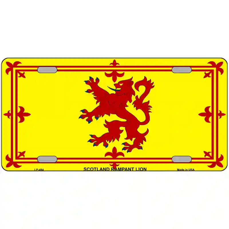 Scotland Lion Flag Metal Novelty License Plate 24" x 12" (LLP)