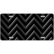 Black Light Black Chevron Metal Novelty License Plate 24" x 12" (LLP)