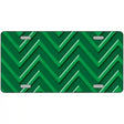 Green Light Green Chevron Metal Novelty License Plate 24" x 12" (LLP)