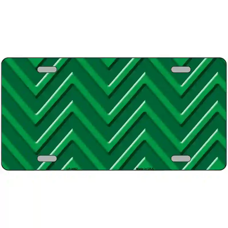 Green Light Green Chevron Metal Novelty License Plate 24" x 12" (LLP)