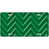 Green Light Green Chevron Metal Novelty License Plate 24" x 12" (LLP)