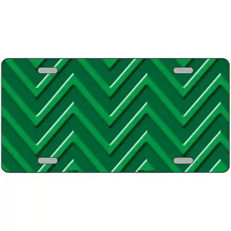 Green Light Green Chevron Metal Novelty License Plate 24" x 12" (LLP)