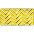 Yellow Light Yellow Chevron Metal Novelty License Plate 24" x 12" (LLP)