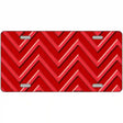 Red Light Red Chevron Metal Novelty License Plate 24" x 12" (LLP)