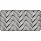 Grey Light Grey Chevron Metal Novelty License Plate 24" x 12" (LLP)