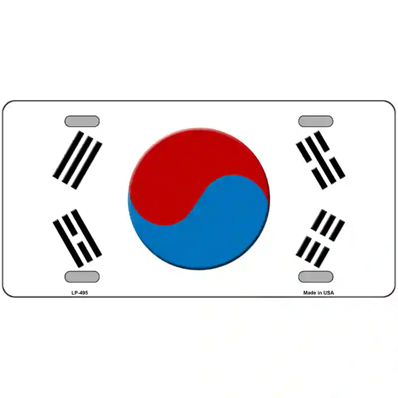 South Korea Flag Metal Novelty License Plate 24" x 12" (LLP)