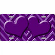 Purple Light Purple Heart Chevron Metal Novelty License Plate 24" x 12" (LLP)