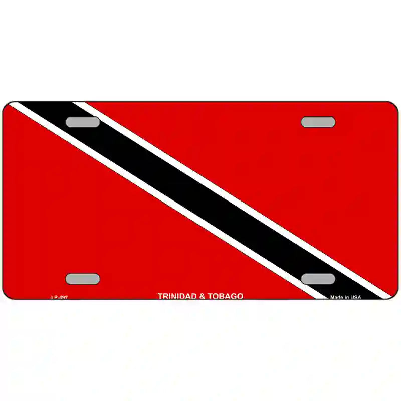 Trinidad Tobago Flag Metal Novelty License Plate 24" x 12" (LLP)