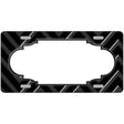 Black Light Black Scallop Chevron Metal Novelty License Plate 24" x 12" (LLP)