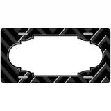 Black Light Black Scallop Chevron Metal Novelty License Plate 24" x 12" (LLP)