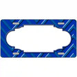 Blue Light Blue Scallop Chevron Metal Novelty License Plate 24" x 12" (LLP)