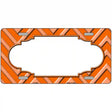 Orange Light Orange Scallop Chevron Metal Novelty License Plate 24" x 12" (LLP)