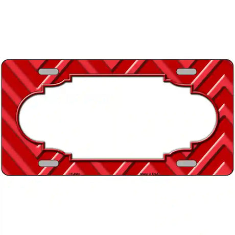 Red Light Red Chevron Metal Novelty License Plate LP-4986 24" x 12" (LLP)