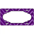 Purple Light Purple Scallop Chevron Metal Novelty License Plate 24" x 12" (LLP)