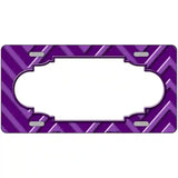 Purple Light Purple Scallop Chevron Metal Novelty License Plate 24" x 12" (LLP)