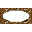 Brown Light Brown Scallop Chevron Metal Novelty License Plate 24" x 12" (LLP)