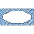 Light Blue Lighter Blue Chevron Metal Novelty License Plate LP-4990 24" x 12" (LLP)